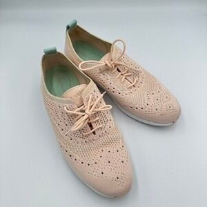 Cole Haan Zerogrand Perforated Oxford Sneakers Blush Pink Women Size 7.5B